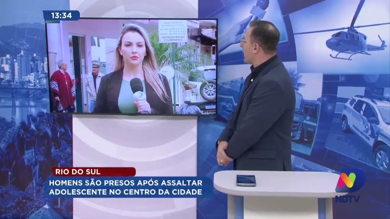 Rio do Sul: homens são presos após assaltar adolescente no Centro da cidade