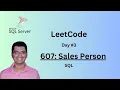 MSSQL Solution for Leet Code Problem 607 Sales Person