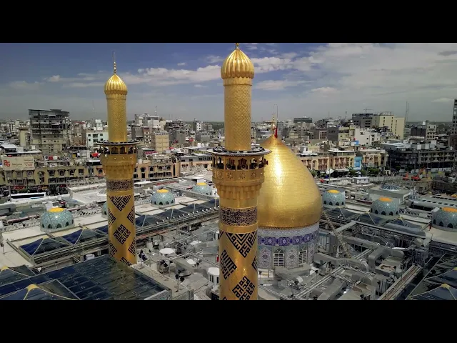 فيديوهات خام جوي (درون)  افقي لحرم ابي الفضل العباس عليه السلام (3) بدون حقوق و بدقة 4k 60p
