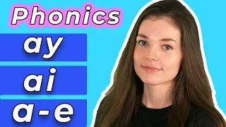 Adult Phonics A Vowel A Sound ay ai a-e