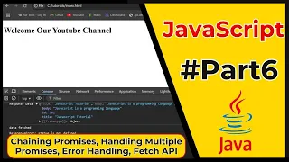 JavaScript Tutorial 2025 - Chaining Handling Multiple Promises Error Handling Fetch API