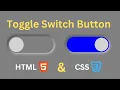 create SIMPLE Toggle Switch Button Using HTML and CSS - No Javascript