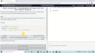 Lesson 27 - Concatenating String with plus equal operator