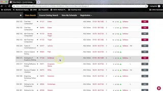 Added Classes at ASU Through Class Search
