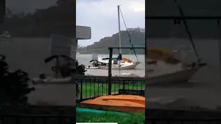 This ⛵️Gets Hit By Hurricane (WE COULDN’T HELP THEM 🥺) #shorts #hurricane #boatlife #sailing