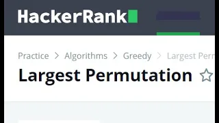 Tugas Largest Permutation HackerRank