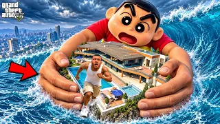 Shinchan Saved His House With His Own Hands From Tsunami in GTA5