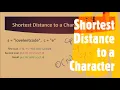 Shortest Distance to a Character LeetCode 821 Coders Camp