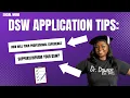 DSW TIPS How does my professional experience inform my DSW