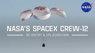 NASA's SpaceX Crew-12 Re-Entry & Splashdown