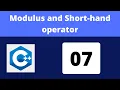 Modulus and shorthand operator in c