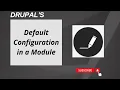 Default Configuration in a Module for Drupal 9 and 10 Add default configuration to the YAML file