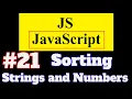 JavaScript Tutorial in Hindi Sorting Strings and Numbers in JavaScript