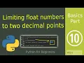 Limiting float numbers to two decimal points