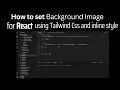 How to set background image in React with inline style and TailwindCss