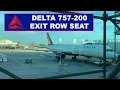 Delta Airlines 757-200 Exit Row Seat Trip Report