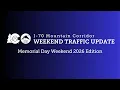 I-70 Mountain Corridor Traffic Update - Memorial Day Weekend 2026