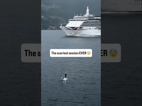 The sketchiest thing I have EVER done ! 😨 Cruise ship VS Foil Scoot