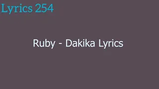 ruby dakika lyrics