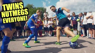 Twins NUTMEGS Everyone! 🤯⚽️ (Mbappé/Neymar/Ronaldo Skill Style)