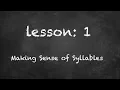 Sound It Out Episode - Making Sense of Syllables