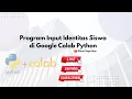 Sat set langsung jadi Program Input Identitas Siswa di Google Colab