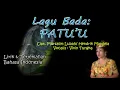 Download Lagu Lagu Bada : Patu'u | Lirik \u0026 Terjemahan Bahasa Indonesia