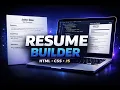 Building a Resume Builder Web App Frontend Project