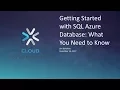 Getting Started with SQL Azure Database - What You Need to Know with Jim Donahoe