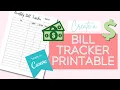 How To Create A Bill Tracker Printable FREE Printable Budget Canva Tutorial