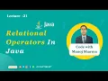 Relational Operators In Java