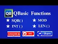 How to use SQR LEN INT and MOD Function in QBasic Qbasic Functions in Hindi