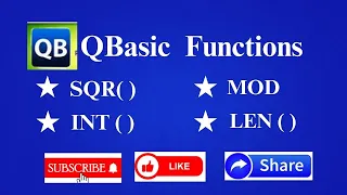How to use SQR LEN INT and MOD Function in QBasic Qbasic Functions in Hindi
