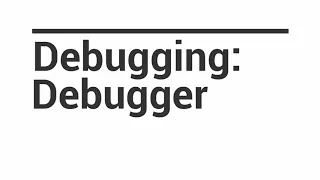 JavaScript Debugging
