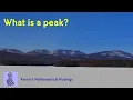 How High is a Peak The watershed algorithm