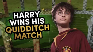 harry potter wins his first quidditch match philosophers stone