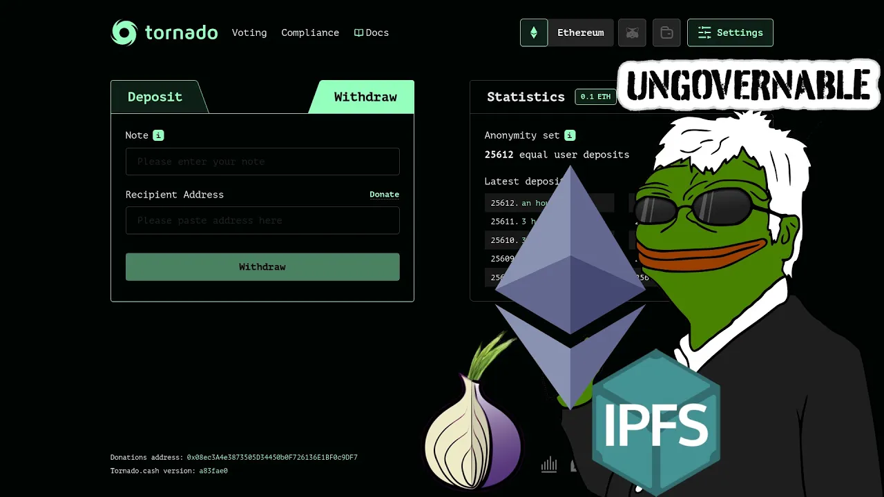 US Sanctions Tornado Cash, But the Blockchain is Ungovernable