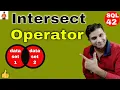 Intersect Operator in Oracle sql