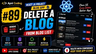Delete a Blog From Blog List React JS Project React JS Project For Beginners React JS