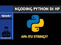 Belajar Python di HP Mengenal Variabel String Dasar Pemrograman Python untuk Pemula
