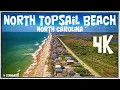 North Topsail Beach NC 4K DJI Mavic Air 2 Footage Beautiful Beach - a hour from Wilmington NC