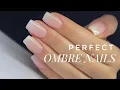 HOW TO EASY PERFECT OMBRE NAILS FOR BEGINNERS GEL-X METHOD QUICK STEP-BY-STEP
