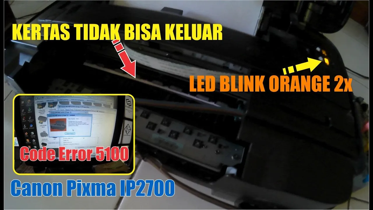 Solusi Printer Canon MP287 Error 5100. 