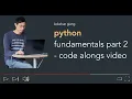 Python fundamentals part 2 coding