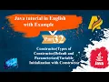 Java Tutorial Part32 Constructors Types of Constructor Default and Parameterized