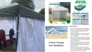Acepic Instant Canopy Sidewalls easy Install Canopy Sidewalls Curtain for Instant pop up Canopy