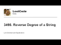 3498 Reverse Degree of a String Leetcode Easy