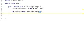 JAVA SHOTS Local variable type inference