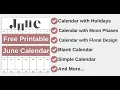 June 2024 Calendar with Holidays - Free Printable