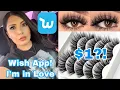 1 Lashes WISH APP Try On Haul